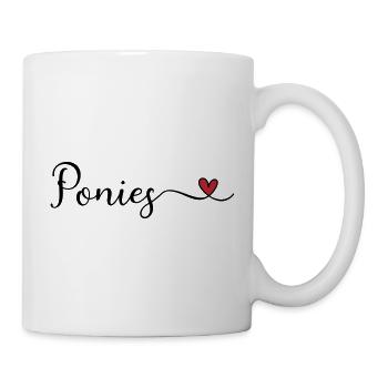 Ponies Herz - Tasse - Weiß - Rechts