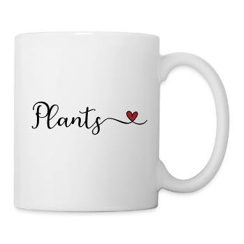 Plants Heart niedliche Typografie - Tasse - Weiß - Rechts