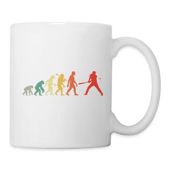 Baseball Evolution Baseballspieler Batter Retro - Tasse - Weiß - Rechts