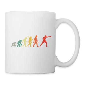 Retro Boxen Evolution Grafik Männer Jungs Boxsport - Tasse - Weiß - Rechts