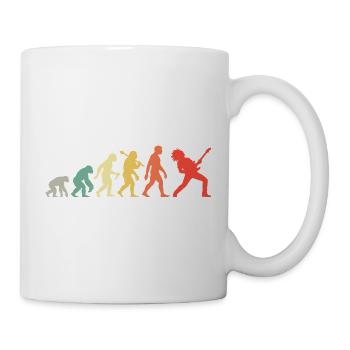 Gitarrist Evolution Rock und Metal Gitarrenspieler - Tasse - Weiß - Rechts