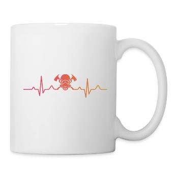 Firefighter Sunset Heartbeat Firefighter - Mug - white - Right