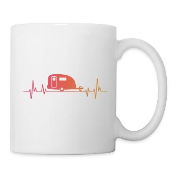 Caravane Sunset Heartbeat camper voyage - Mug blanc - blanc - Droite