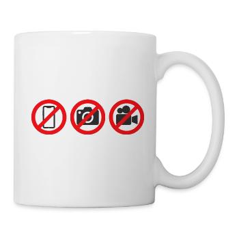 No Phone No Camera No Video Recording Sign Sticker - Mug - white - Right