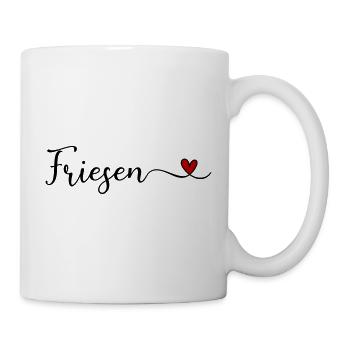 Friesen mit Herz - Tasse - Weiß - Rechts