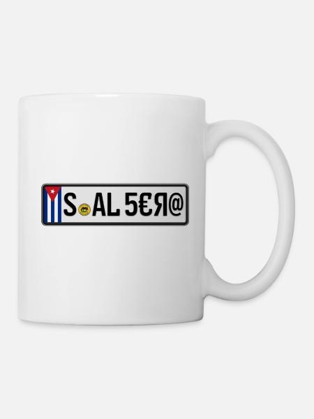 Kuba Kfz-Kennzeichen S-AL 5€Я@ - Tasse - Weiß