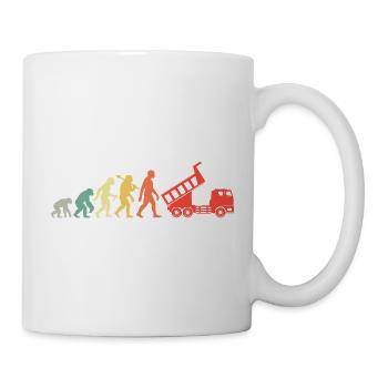 Kipplaster Fahrer Evolution - Tasse - Weiß - Rechts
