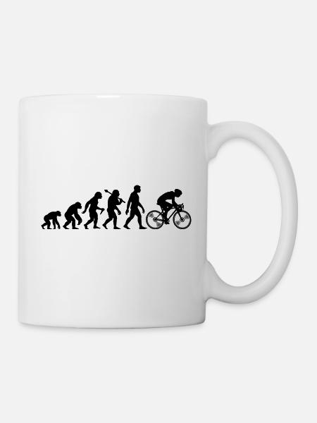 Radfahrer Evolution Radfahren Radsport - Tasse - Weiß