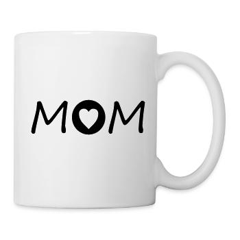 Mom mit Herz - Tasse - Weiß - Rechts