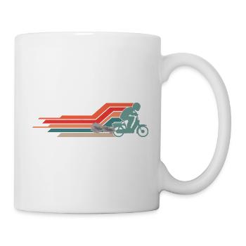  50cc Mofa Mofaroller Moped Mofafahrer Vintage - Tasse - Weiß - Rechts