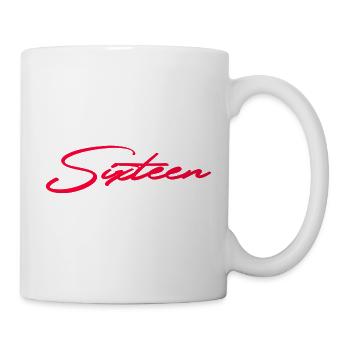 16. Geburtstag Sechszehn Geschenk - Tasse - Weiß - Rechts