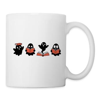 Unheimliche Buchclub-Geister lesen Bücher - Tasse - Weiß - Rechts