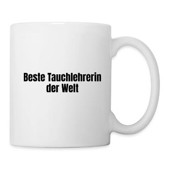 Beste Tauchlehrerin der Welt Tauchen Geschenk - Tasse - Weiß - Rechts