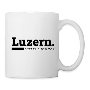 Luzern Koordinaten - Tasse - Weiß - Rechts