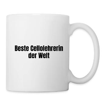 Beste Cellolehrerin der Welt Cello Geschenk - Tasse - Weiß - Rechts
