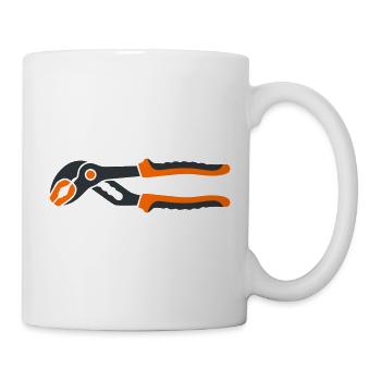 Rohrzange Werkzeug Grafik - Tasse - Weiß - Rechts