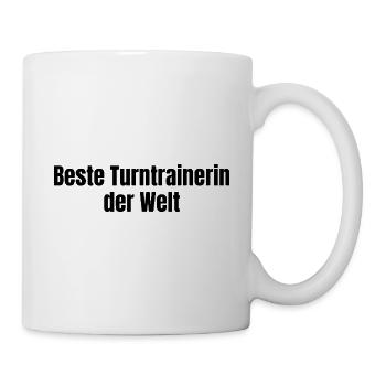 Beste Turntrainerin der Welt Turnen Geschenk - Tasse - Weiß - Rechts