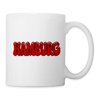 Hamburger Blasen-Rotkontrast-Tippfehler - Tasse - Weiß - Rechts