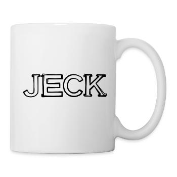 Jeck Schriftzug handgezeichnet - Tasse - Weiß - Rechts