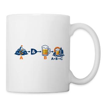 Berg & Bier Gleichung - Tasse - Weiß - Rechts