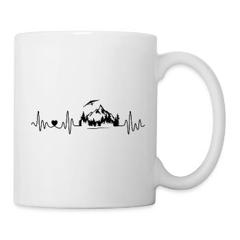 Drachenfliegen Herzschlag Drachenflieger Über Berg - Tasse - Weiß - Rechts