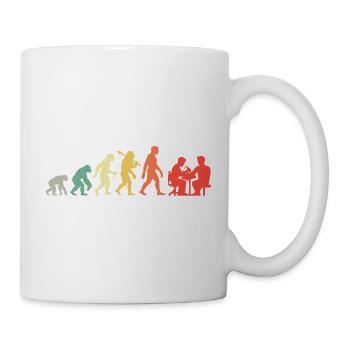 Retro Tatoo Evolution Tätowierer Körperkunst - Tasse - Weiß - Rechts