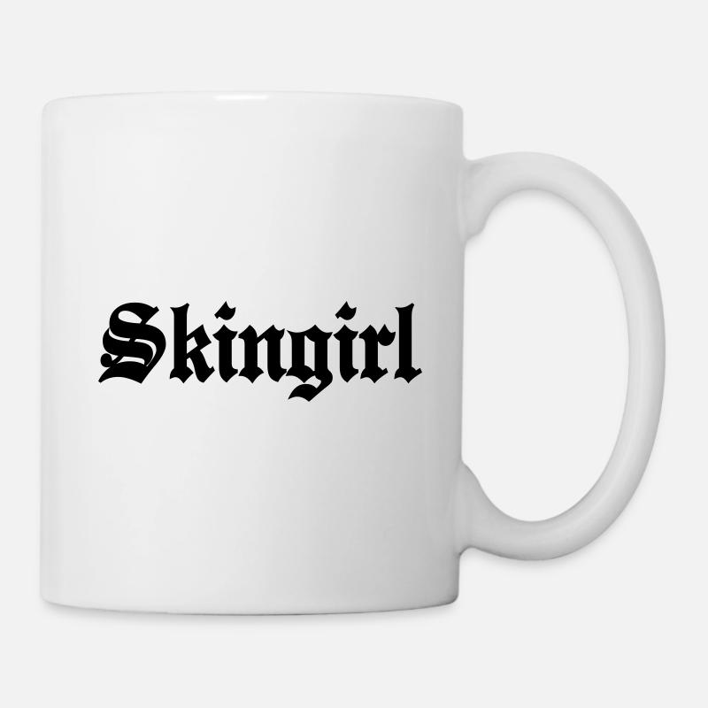 Working Class Skingirl Oi! Antiracist Bootgirl My - Mug - white