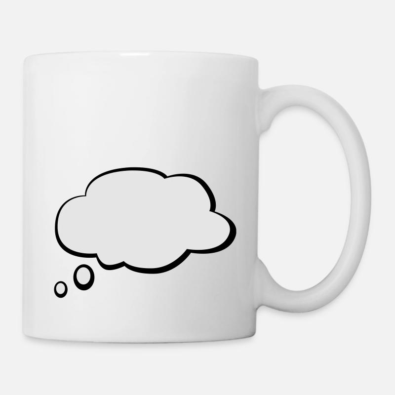 Textballon - Tasse - Weiß