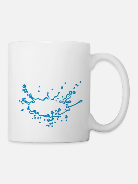 Wasserspritzer - Tasse - Weiß