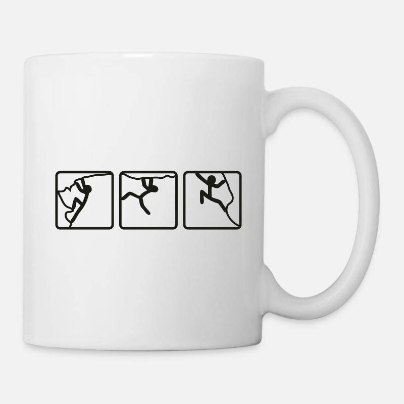 Kletterndes Strichmännchen 2 - Tasse - Weiß