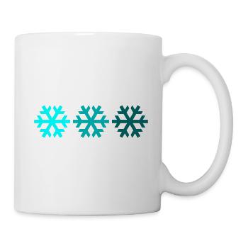 Drei Schneeflocken - Tasse - Weiß - Rechts