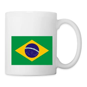 Brazil flag banner - Mug - white - Right