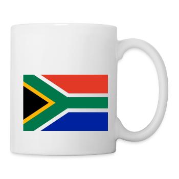 South Africa flag banner - Mug - white - Right