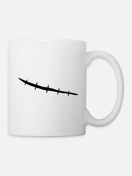 stitched_scar - Tasse - Weiß