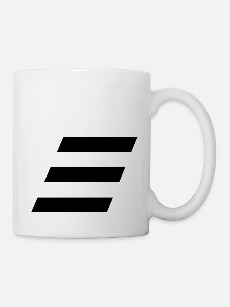 Stapel Schraeg - Tasse - Weiß