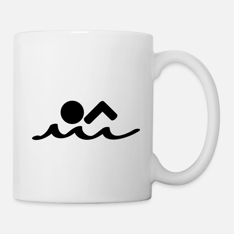 schwimmer - Tasse - Weiß