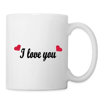 I love you - Tasse - Weiß - Rechts