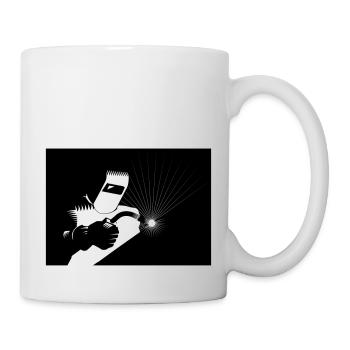 Schweisser bei der Arbeit - Tasse - Weiß - Rechts