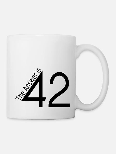 the answer is 42 - Tasse - Weiß