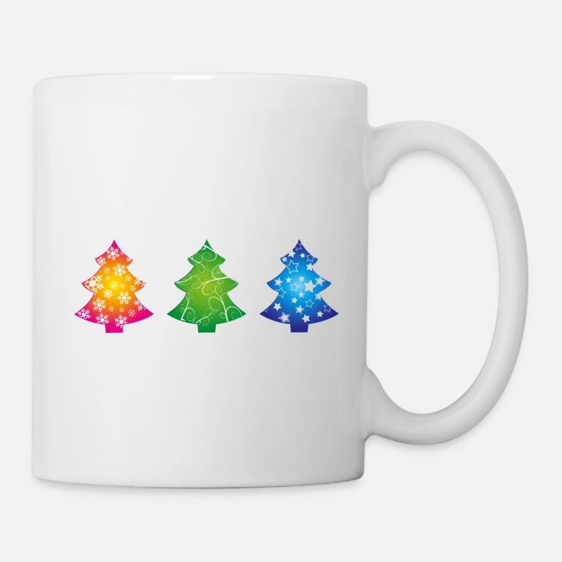 Weihnachtsbäume - Tasse - Weiß