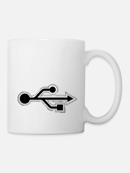 USB - Mug blanc - blanc