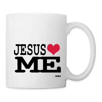 jesus loves me - Tasse - Weiß - Rechts