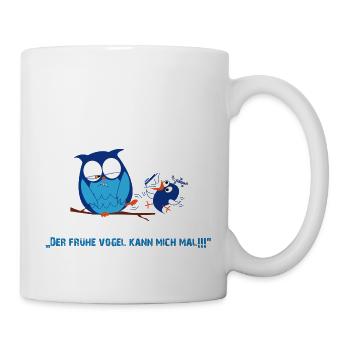 Der frühe Vogel - Tasse - Weiß - Rechts