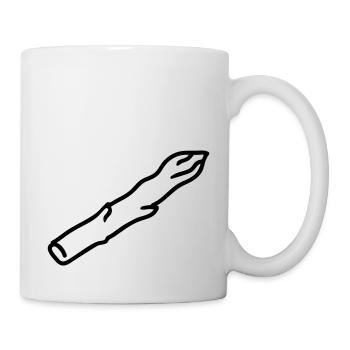 Asperges - Line - Mug blanc - blanc - Droite