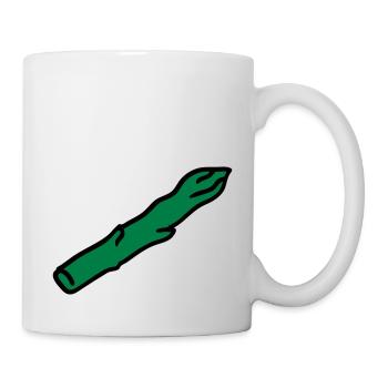 Asperges vertes - Mug blanc - blanc - Droite