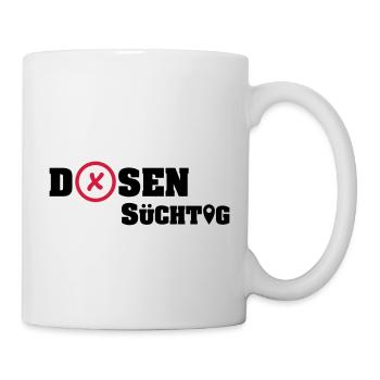 Geocacher: Dosensüchtig - Tasse - Weiß - Rechts