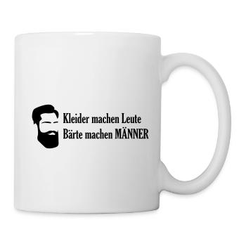 Kleider machen Leute Bärte machen Männer - Tasse - Weiß - Rechts