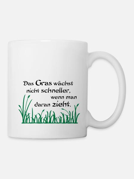 The grass does not grow faster - Mug - white