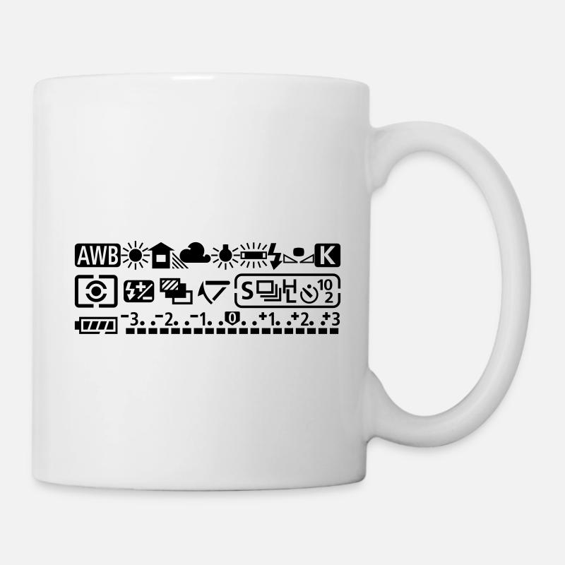 Digitalkamera-Icons - Tasse - Weiß