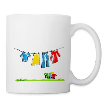 Auf der Leine - Tasse - Weiß - Rechts